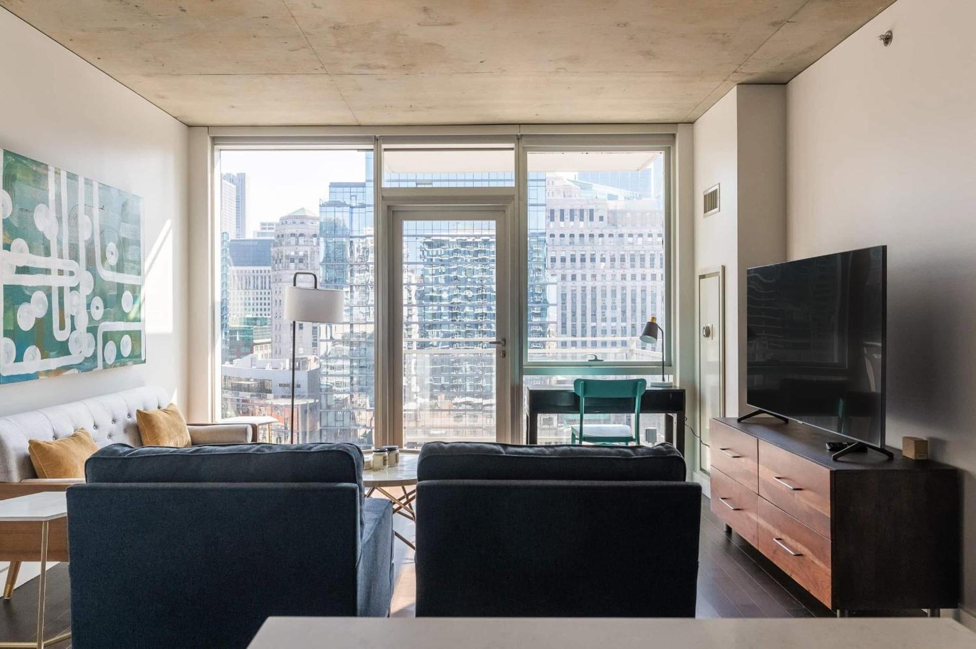 2Br Elegant Premium Suite With Balcony & Sweeping City Views Чикаго Экстерьер фото