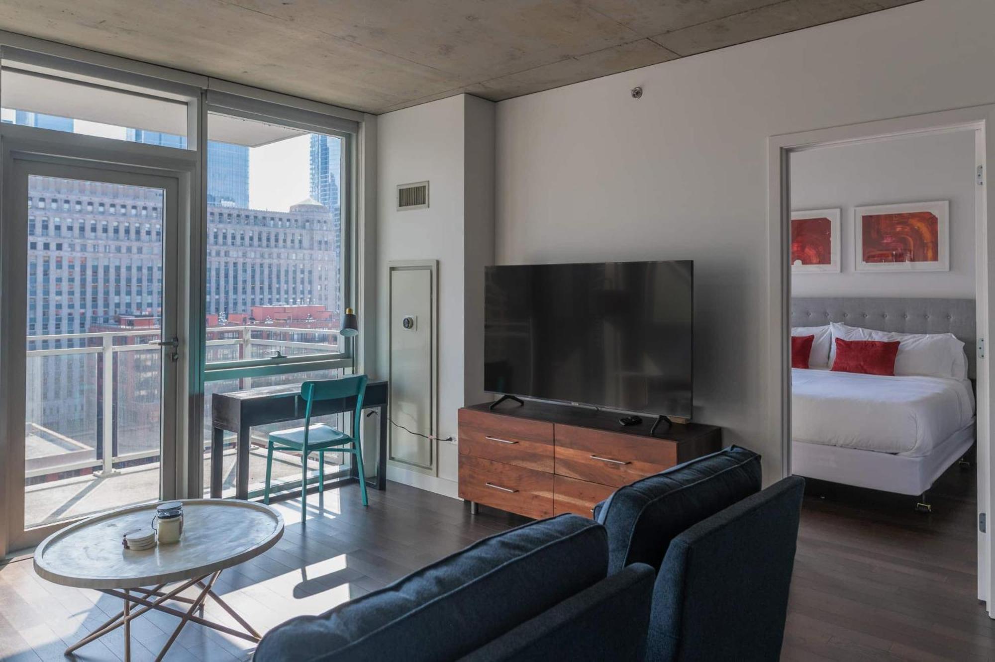 2Br Elegant Premium Suite With Balcony & Sweeping City Views Чикаго Экстерьер фото
